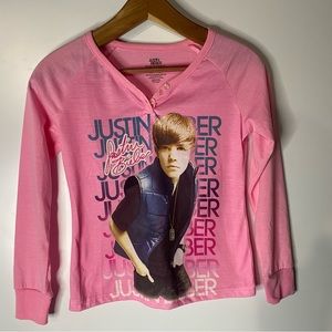 ⚫️ Justin Bieber long sleeve shirt size 10/12 Youth